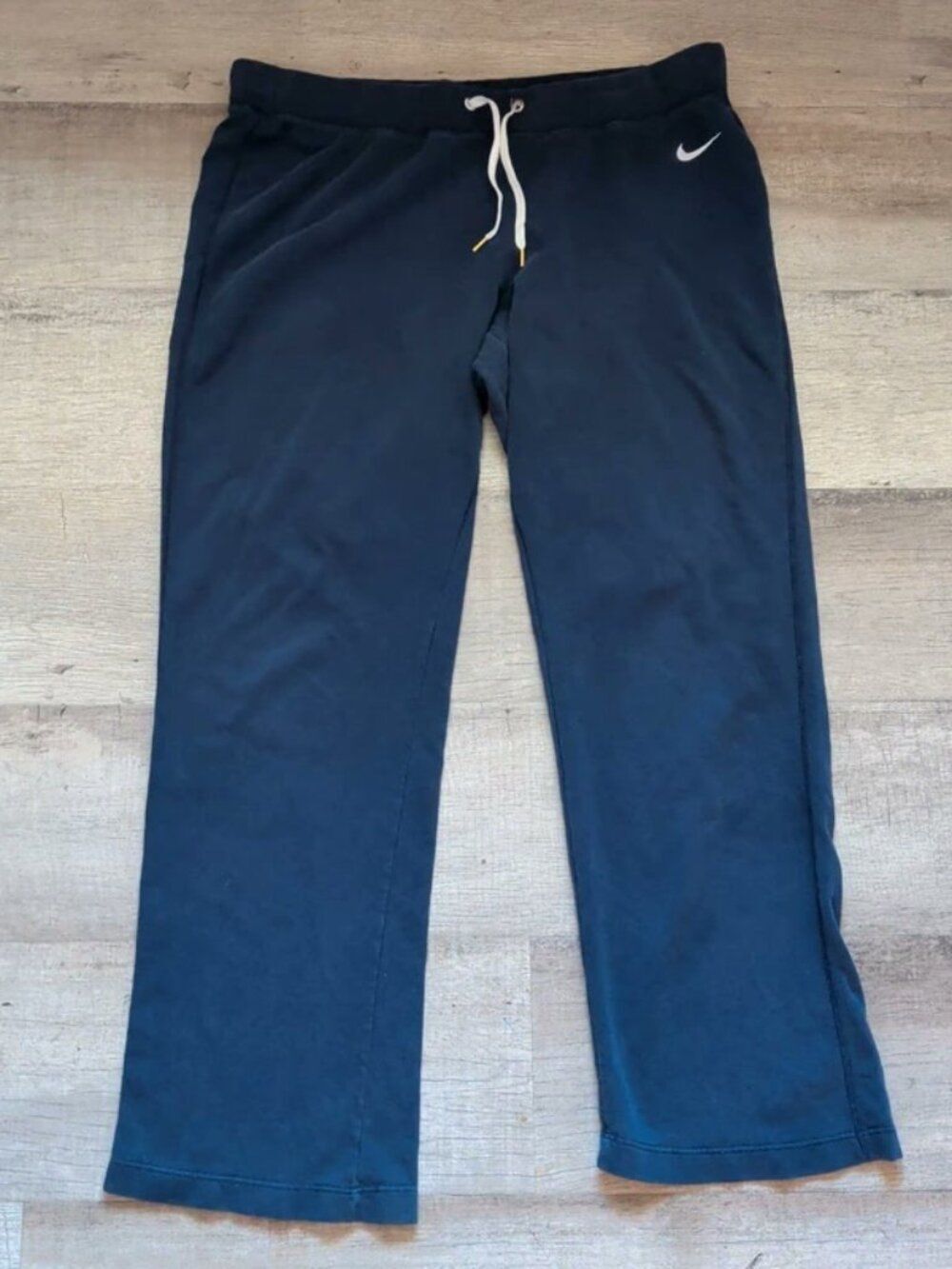 Nike Vintage Tag Yoga Pants Women's XL Navy Blue Wide Leg Sweatpants